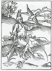 De la prédestination, illustration tirée de la traduction anglaise par Alexander Barclay de « La Nef des fous », provenant d